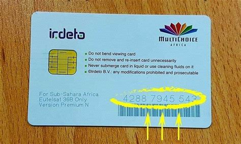 example of smart card number|dstv smart card number check.